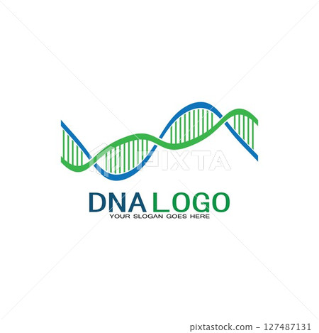 DNA vector logo design template.modern medical logotype.laboratory science icon symbol.colorful pharmacology sign-vector 127487131