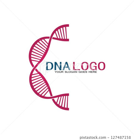 DNA vector logo design template.modern medical logotype.laboratory science icon symbol.colorful pharmacology sign-vector 127487158