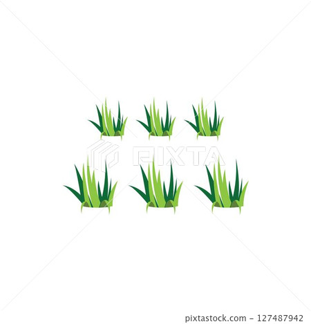 Grass logo vector template 127487942