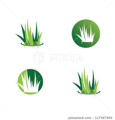 Grass logo vector template 127487949