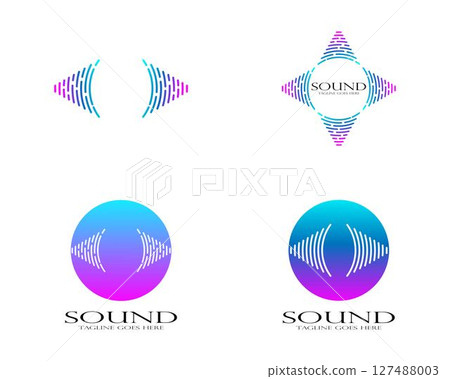 sound wave ilustration logo sound wave ilustration logo 127488003
