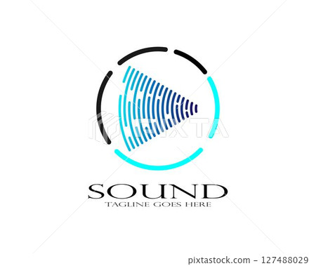 sound wave ilustration logo 127488029