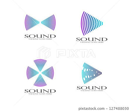 sound wave ilustration logo sound wave ilustration logo 127488030