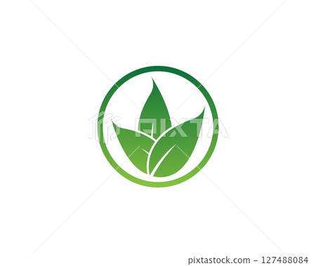 leaf ecology nature element vector icon 127488084