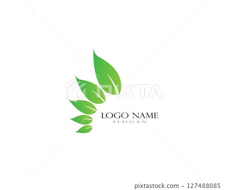 leaf ecology nature element vector icon 127488085