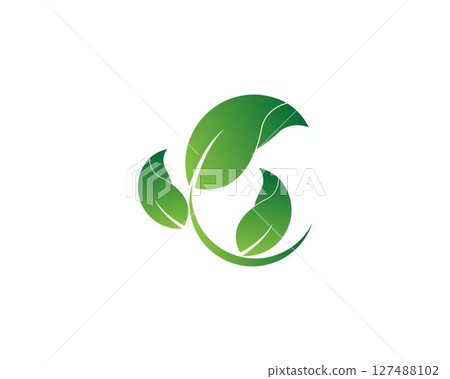 leaf ecology nature element vector icon 127488102