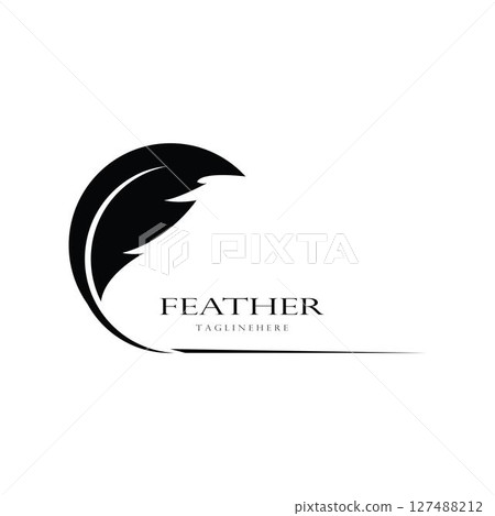 feather logo vector template illustration design feather logo vector template illustration design 127488212