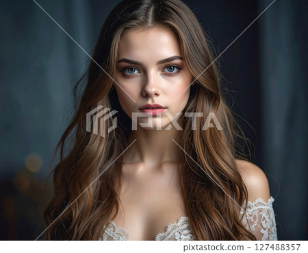 穿著洋裝的女模特 127488357
