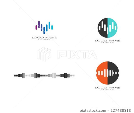 sound wave ilustration logo vector sound wave ilustration logo vector 127488518