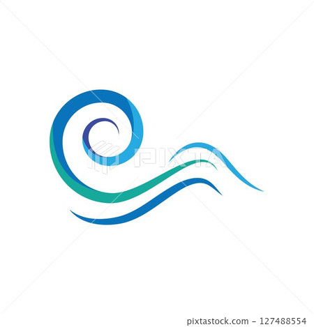 Water wave Logo Template 127488554