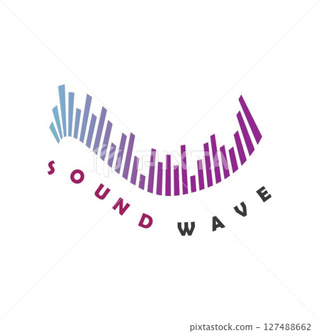 sound wave ilustration logo vector sound wave ilustration logo vector 127488662