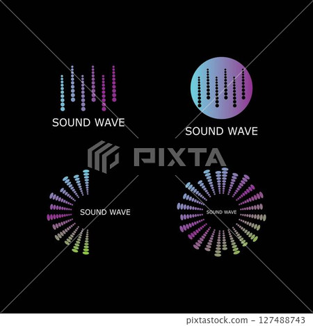 sound wave ilustration logo vector 127488743