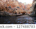 Hidden Sea Cave in Algarve, Portugal - Coastal Beauty 127488783