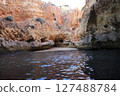 Hidden Sea Cave in Algarve, Portugal - Coastal Beauty 127488784
