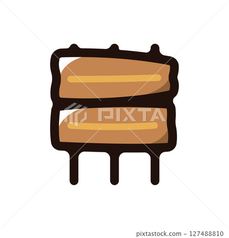 Grilled eel illustration icon (Japanese food, food and drink menu material) Grilled eel illustration icon (Japanese food, food and drink menu material) 127488810