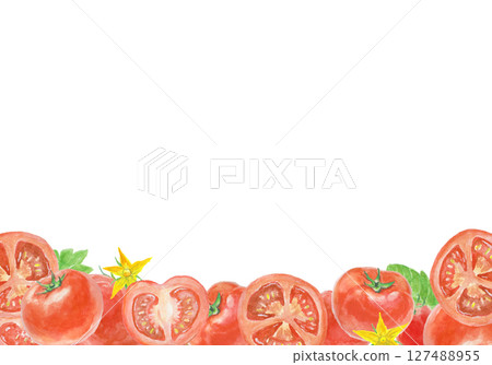 Tomato background painted with watercolors Tomato background painted with watercolors 127488955