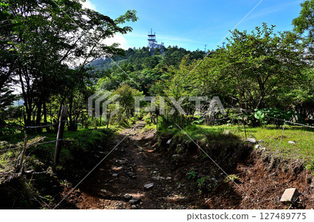 從禦坂山脈的大須鷹山眺望海雲山 127489775