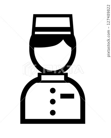 Hotel staff simple monochrome illustration icon 127489822