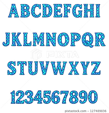 Snake Dragon Scales typography font lettering ABC cartoon vector text Snake Dragon Scales typography font lettering ABC cartoon vector text 127489836
