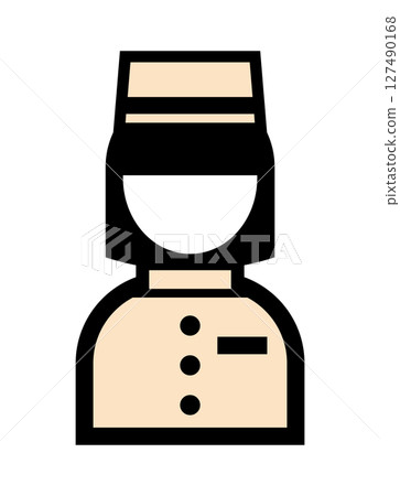 Hotel staff simple color illustration icon 127490168