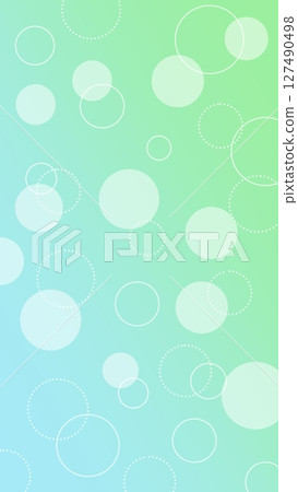A cute background of pastel color gradations and polka dots 127490498