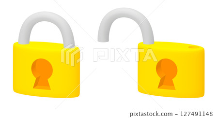 padlock icon set 127491148