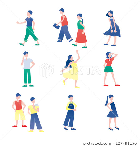 站立人物插圖集3 127491150