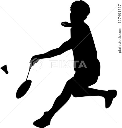 badminton silhouette 127491517