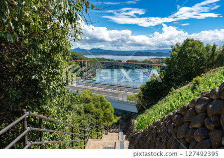 從西海山眺望新西海大橋和西海大橋 127492395