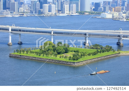 Aerial view of Odaiba Park, Tokyo (Third Battery) 127492514