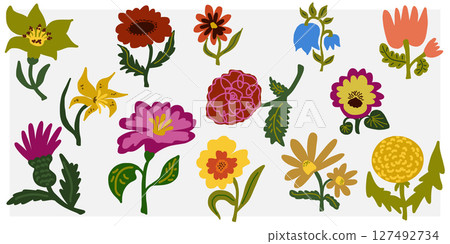 set of flowers icons set of flowers icons 127492734