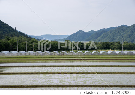 Mountains and rural scenery of Minamiaizu Mountains and rural scenery of Minamiaizu 127492923