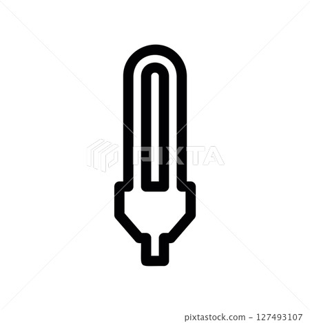 Simple vector black icon light bulb Simple vector black icon light bulb 127493107