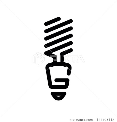 Simple vector black icon light bulb 127493112