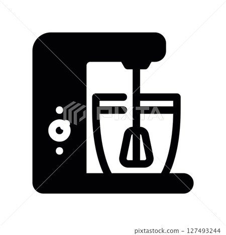Simple vector black icon mixer Simple vector black icon mixer 127493244