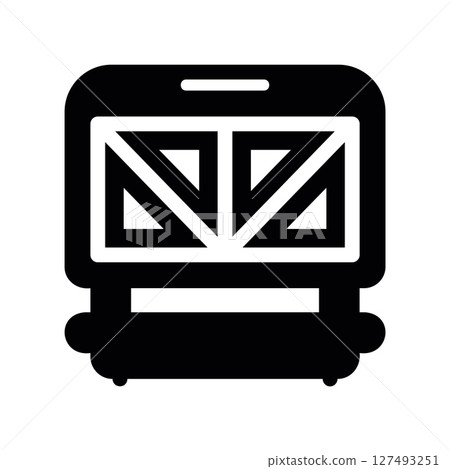 Simple vector black icon sandwich maker Simple vector black icon sandwich maker 127493251