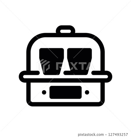 Simple vector black icon yogurt maker 127493257