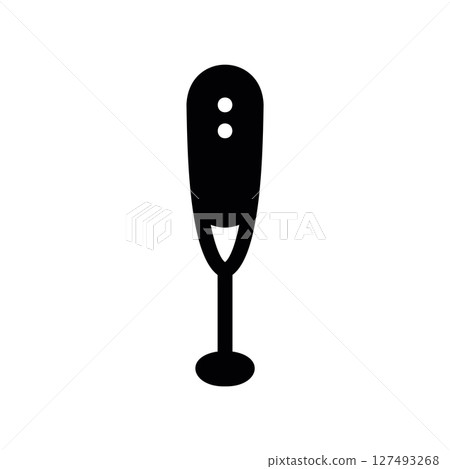 Simple vector black icon immersion blender Simple vector black icon immersion blender 127493268