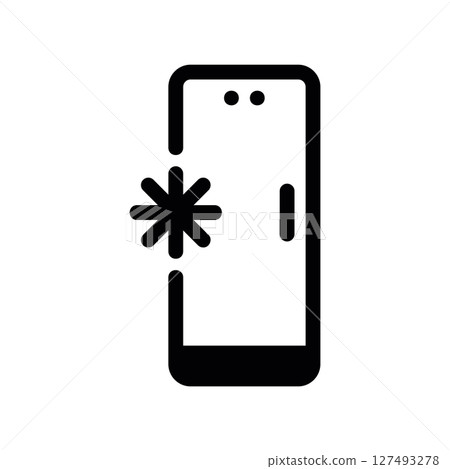 Simple vector black icon fridge 127493278