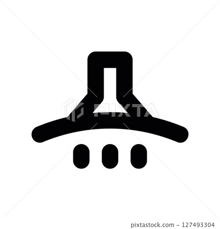 Simple vector black icon kitchen hood 127493304