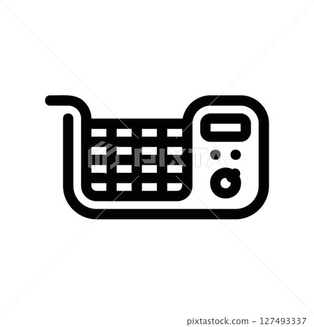 Simple vector black icon fryer Simple vector black icon fryer 127493337