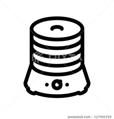 Simple vector black icon vegetable dryer 127493359