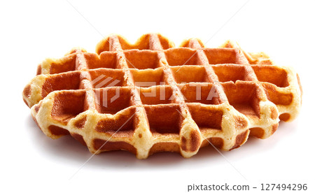 Belgian waffles.White background. Belgian waffles.White background. 127494296