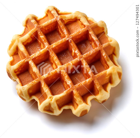 Belgian waffles.White background. 127494301