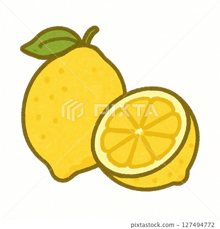 Simple flat lemon illustration 127494772