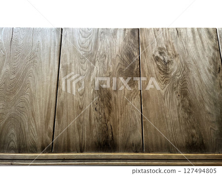 Background material of wooden boards. Background material with a solid antique wood grain. Door boards, wall boards, planks, flooring, wooden floors 127494805