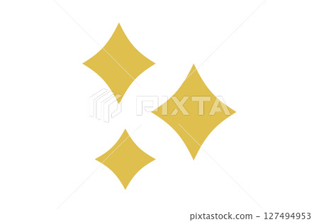 簡單的閃光標記插圖（啞光金色） 127494953