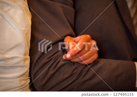 An Intimate Moment of Affection Shared Between a Couple, Captured in Its Purest Form 127495135