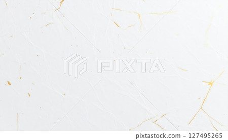 AI image: Texture of white washi paper with gold leaf 127495265