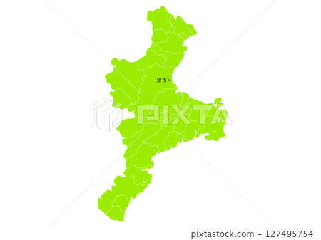 三重縣行政區劃地圖 127495754